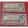 Image 1 : 2 1954 Canadian $2 Bills