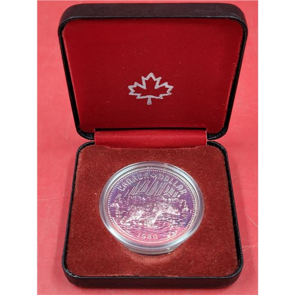 1980 Canadian Arctic Territories Grizzly Bear Dollar Coin