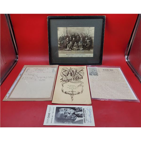 VTG Paper Lot w/ Menu, Letter, & More