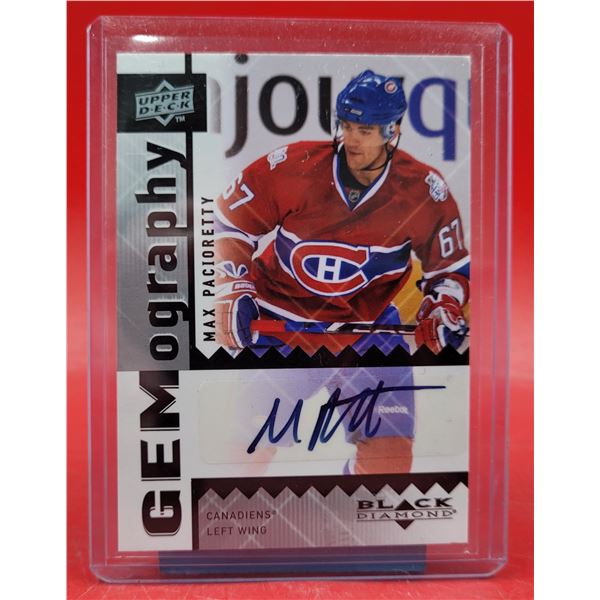 Autographed Upper Deck Max Pacioretty Montreal Canadiens Hockey Card