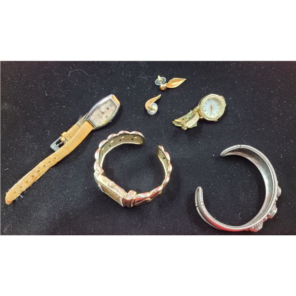 Jewelry Lot w/ Sterling Silver Bracelet, Tommy Hilfiger Watch, & More