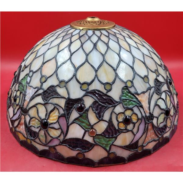 17.5" Tiffany-Style Leaded Stained Glass Lamp Shade