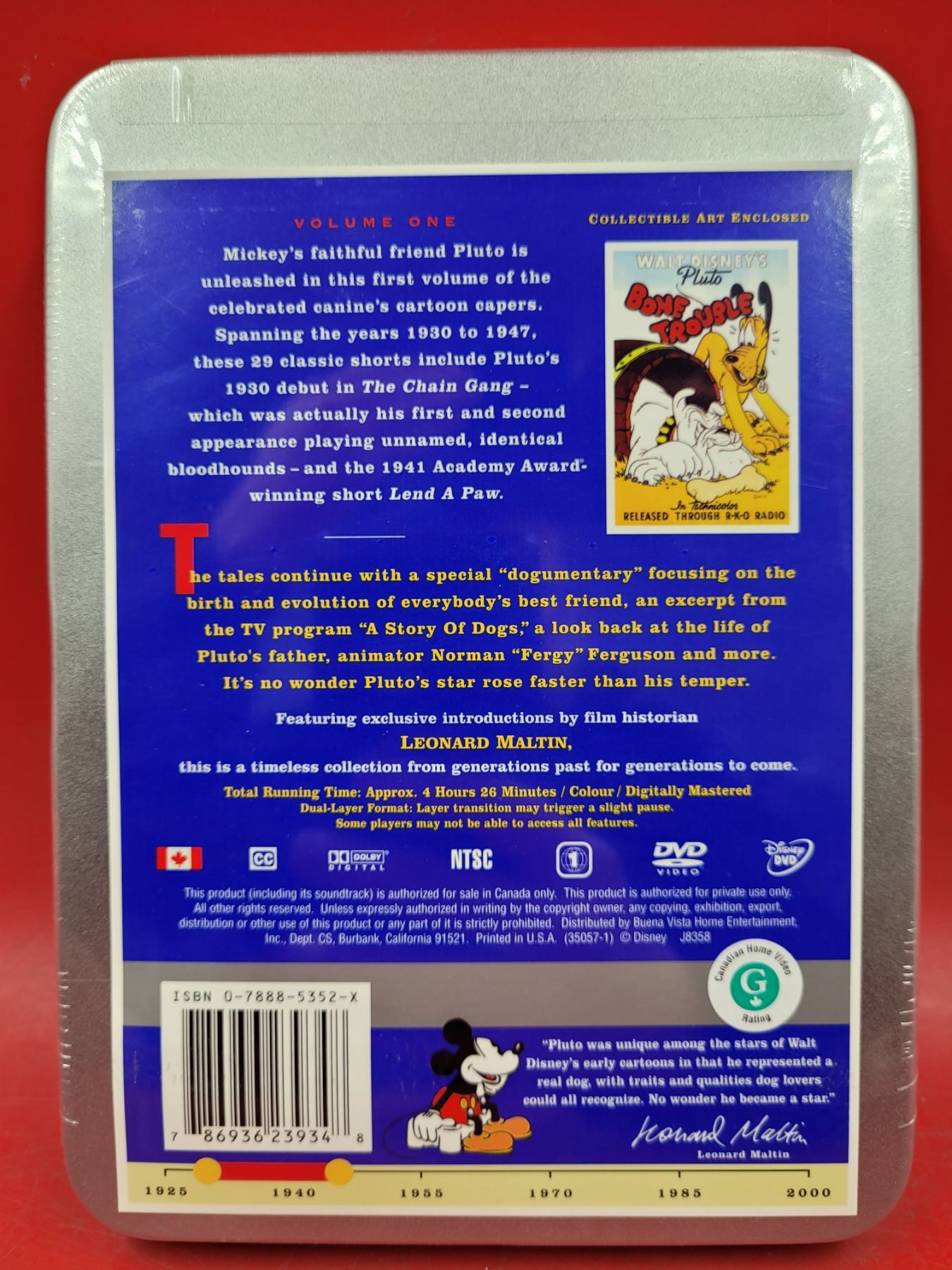 Sealed Disney Treasures The Complete Pluto 2-Disc DVD Set