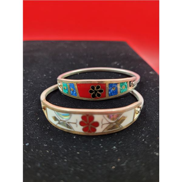 2 Mexican Enamel Bracelets