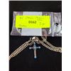Image 2 : 925 Sterling Chain w/ Turquoise Cross