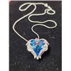 Image 1 : Blue Topaz Heart Necklace