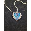 Image 2 : Blue Topaz Heart Necklace