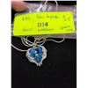 Image 3 : Blue Topaz Heart Necklace
