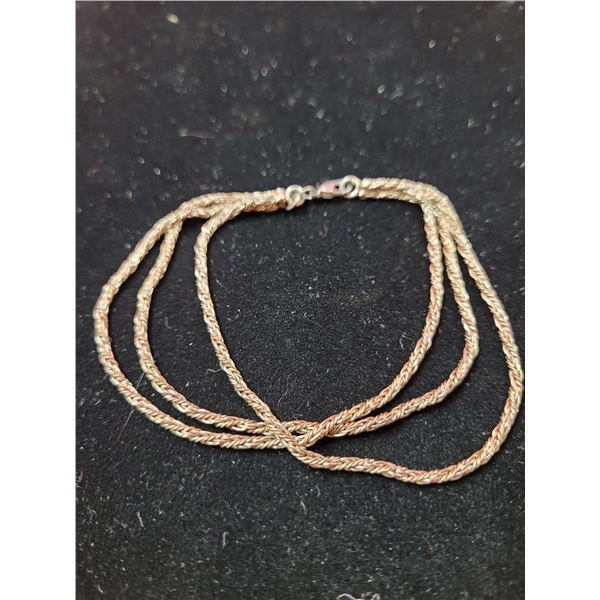 925 Sterling Triple Rope Bracelet