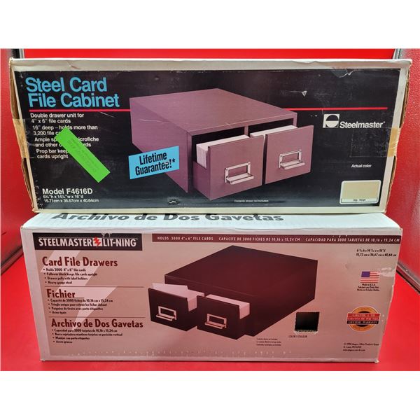 2 Steel Card File Cabinets