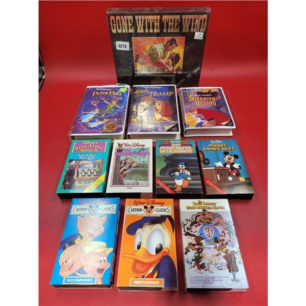 Lot of Disney & Gone With The Wind Beta Tapes
