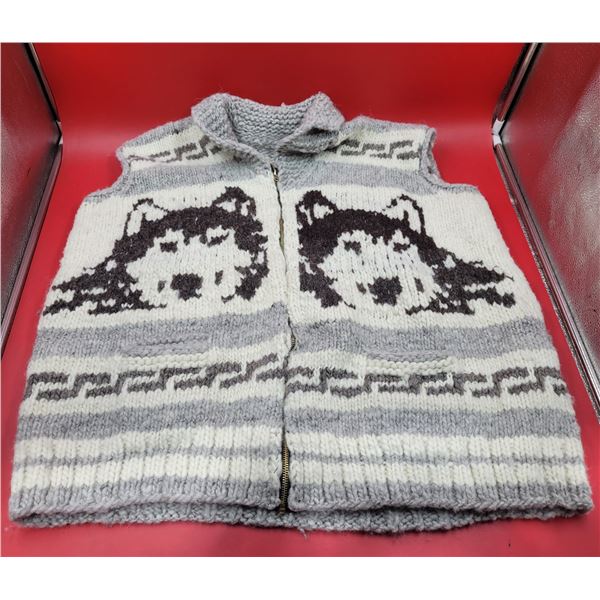 Knit Cowichan Wolf Vest