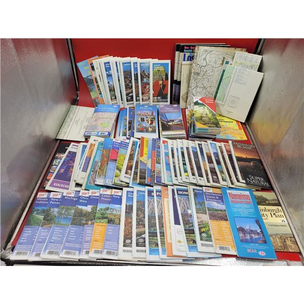 Lot of VTG Gas Station Road Maps