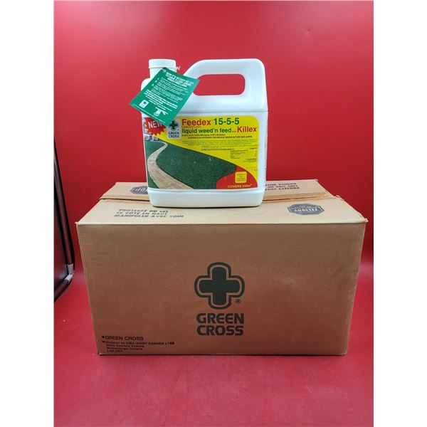 Lot of Green Cross Feedex Lawn Fertilizer & Weed Killer
