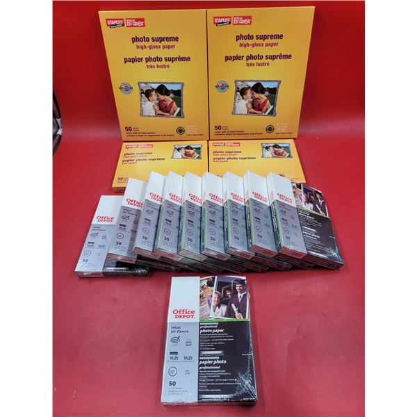 Lot of Staples & Office Depot Photo Paper