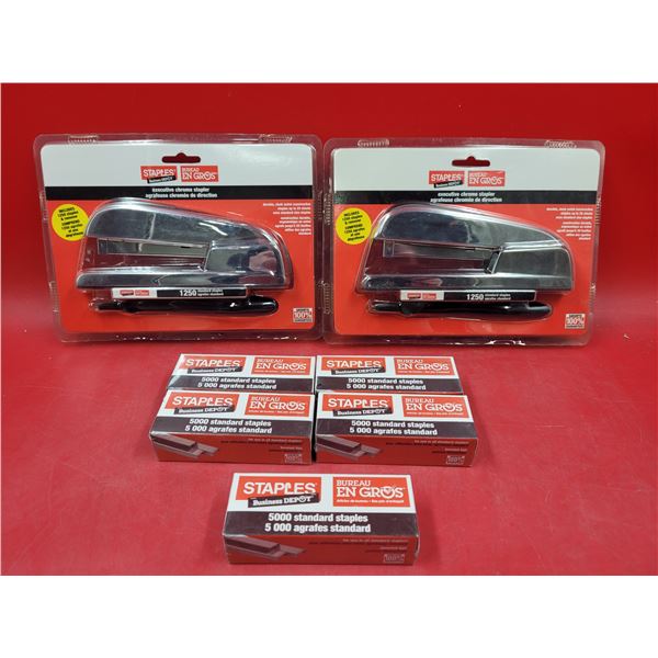 2 Staplers w/ Staples