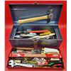 Image 1 : Metal Beach Toolbox w/ Assorted Tools