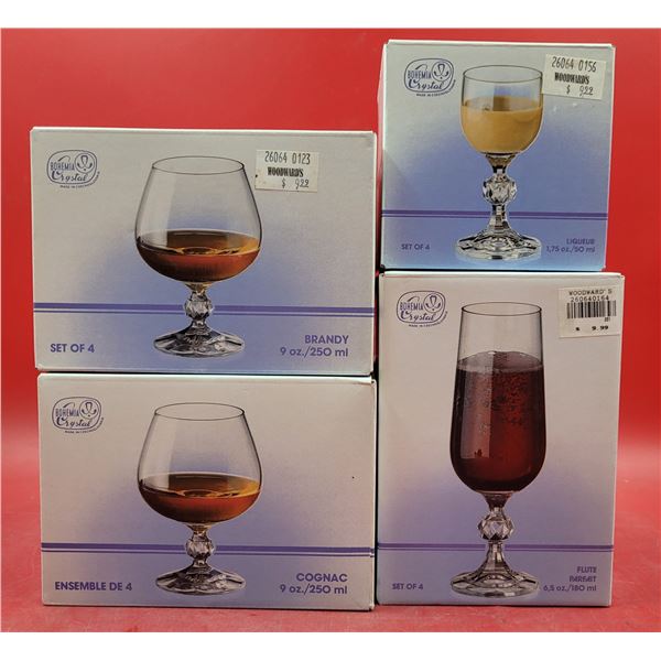 Lot of Assorted Bohemia Crystal Glasses