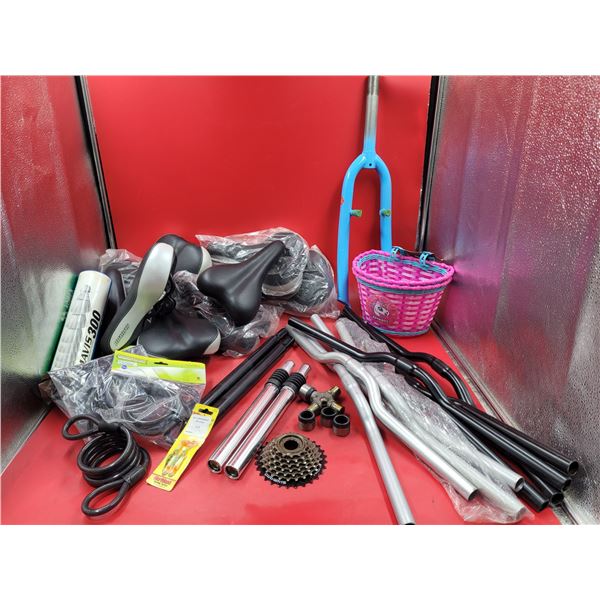 Sporting Good Lot w/ Bicycle Parts & Birdies