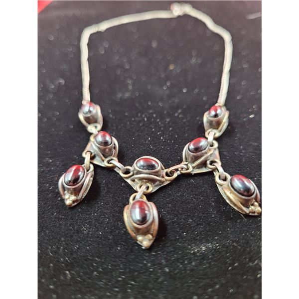 VTG 925 Sterling & Black Onyx Necklace