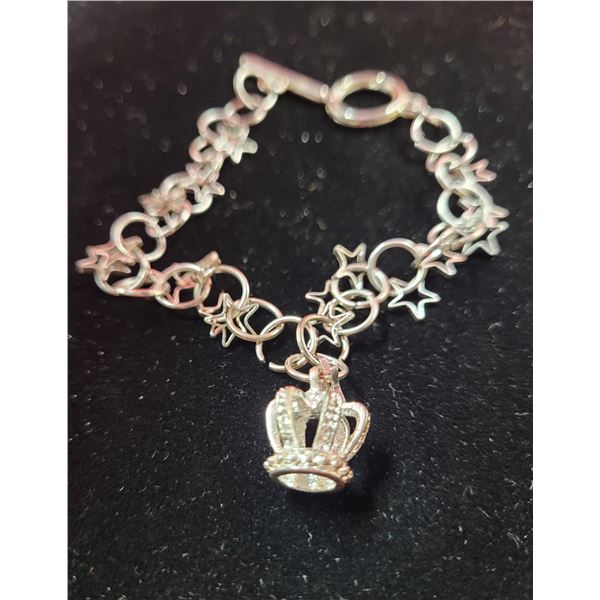 925 Sterling Crown Bracelet