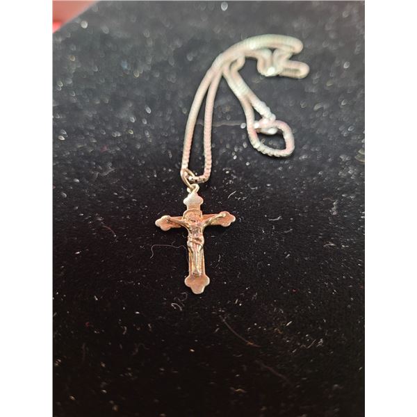 925 Sterling Chain & Cross Pendant