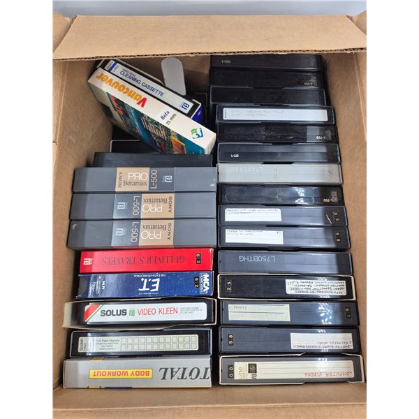 Lot of Assorted Beta Tapes