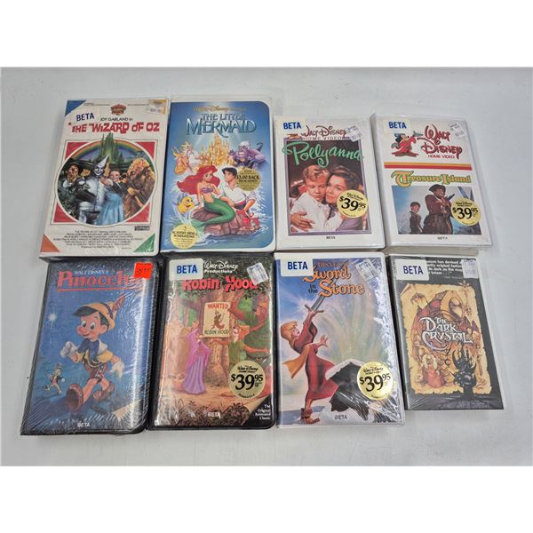 Lot of Assorted Beta Tapes w/ Disney, Dark Crystal, & The Wizard of Oz