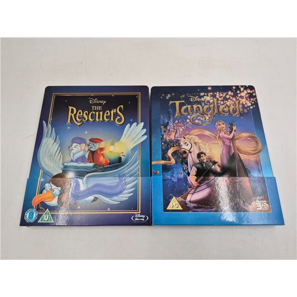 2 Disney Blu-Ray Discs (The Rescuers & Tangled)