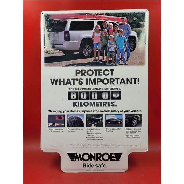 Metal Monroe Shocks & Struts Advertising Sign