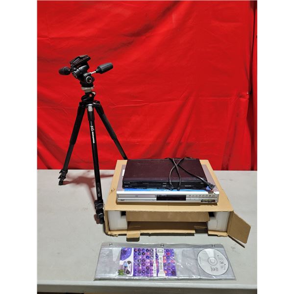 2 DVD Players, Camera Tripod, & CD Wallpaper