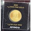 Image 2 : 1 Gram Fine Gold 9999 Canadian Coin