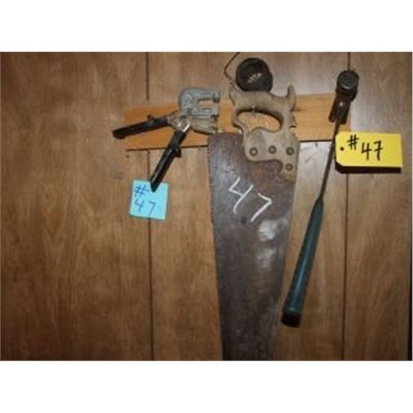 HAMMER, SAW, LEATHER PUNCH