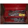 Image 1 : 2 DRAWER TOOL BOX C/W VARIOUS SIZE WRENCHES
