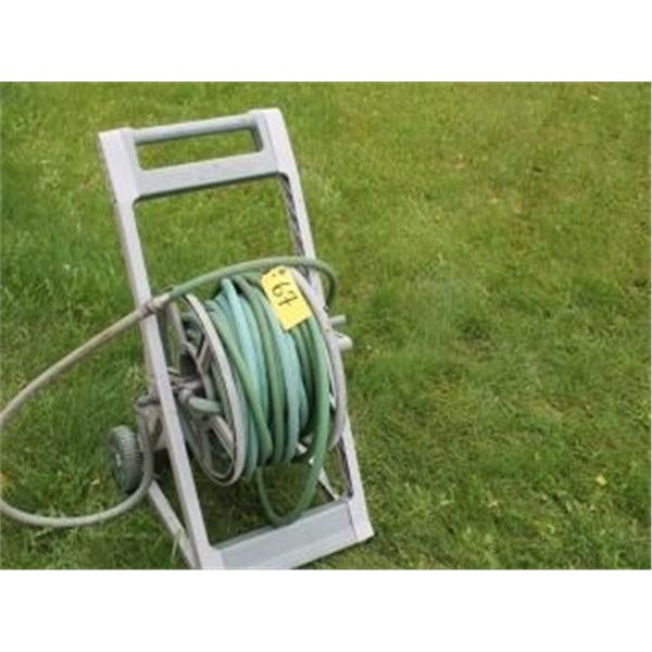 GARDEN HOSE C/W REEL ON WHEELS