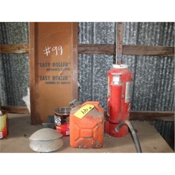 CREEPER, NAILS, JERRY CAN, HUB CAPS, EXTINGUISHER