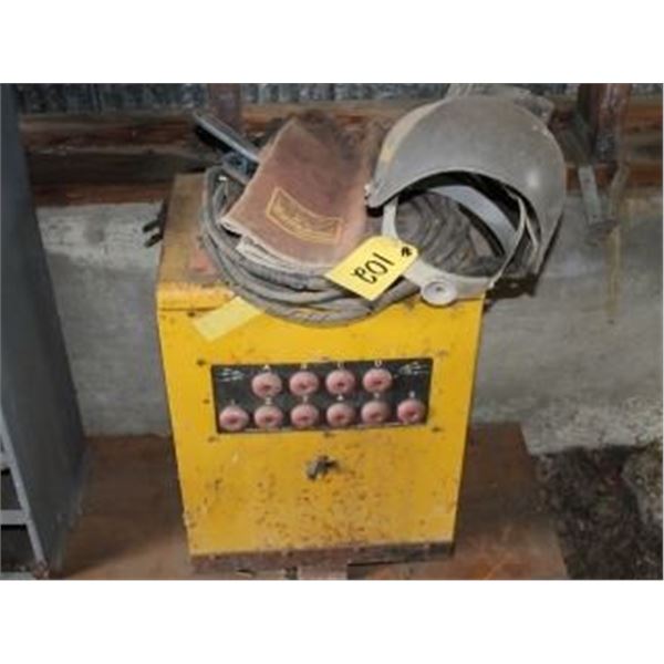 SMITH-ROLES ARC WELDER C/W CABLES, HOOD, GLOVES