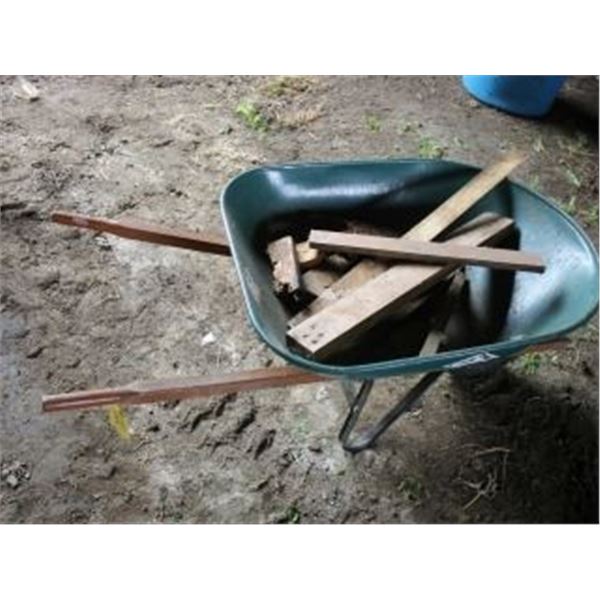 GREEN WHEELBARROW