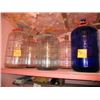Image 1 : 7 - 23L GLASS WINE CARBOYS (6 CLEAR & 1 BLUE), 2 FERMENTING PAILS