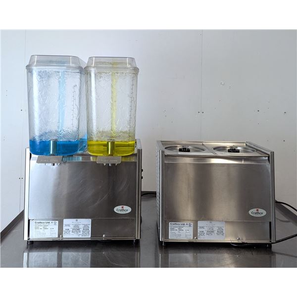 Crathco D25-3 Classic Bubbler 5 Gallon x 2 Regrigerated Beverage Dispenser