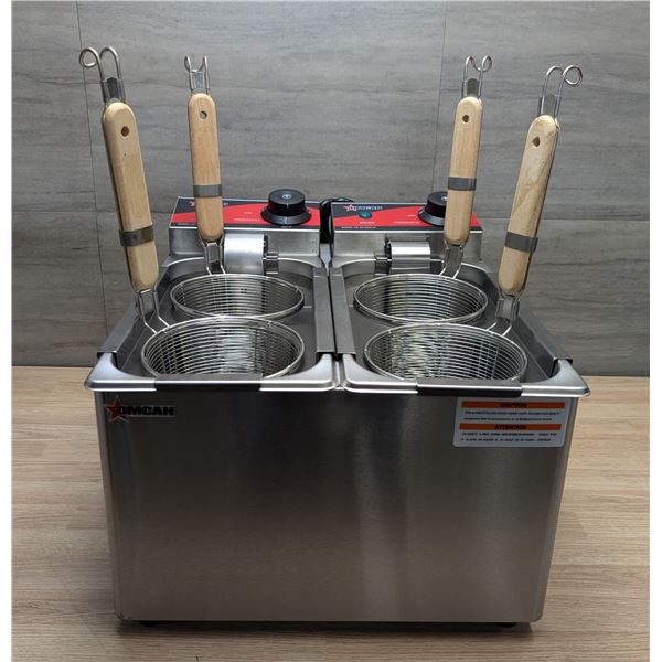 8L (4L x 2) Pasta Cooker, 120V, Omcan 43558