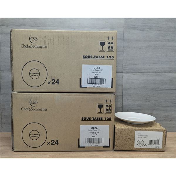 Olea 5" Tea/Coffee Saucers, Arcoroc S2531- Lot of 48 (2 Cases)