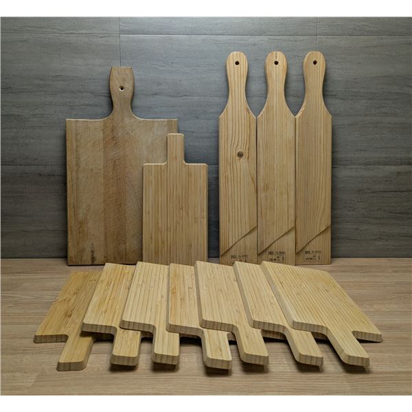 Assorted Chopping Boards W/Handles - Lot of 12pcs