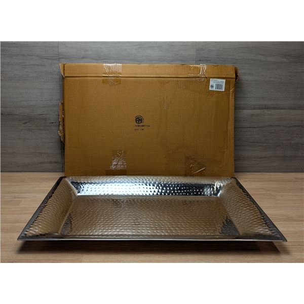 21-3/4" x 12-3/4" Rectangular Hammered Tray