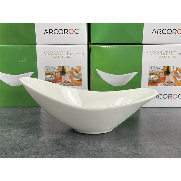 7-5/8" Long Oval 8.25oz Dessert Bowls, Arcoroc D3612 - Lot of 24 | L11-2
