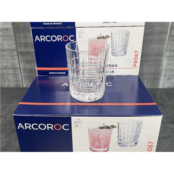 12.5oz Old Fashioned Glasses, Arcoroc P9067 - Lot of 6