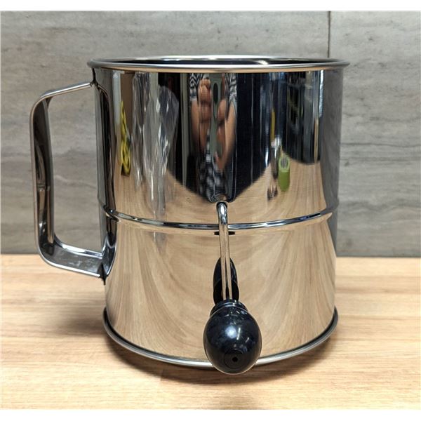 8 Cup Stainless Steel Rotary Sifters, Omcan 80424 - Lot of 2