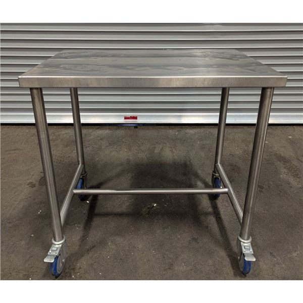 36" x 24" Stainless Steel Work Table With Wheels