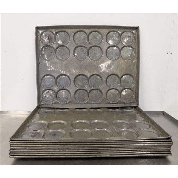 Chicago Metallic Hamburger Bun Pans - Lot of  11