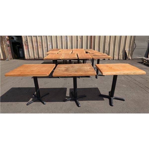 Various Sizes of Wood Tables - Lot of 15pcs
